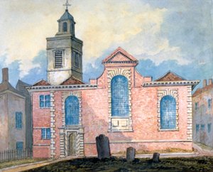 Buitenzicht op St Anne en St Agnes, City of London door William Pearson