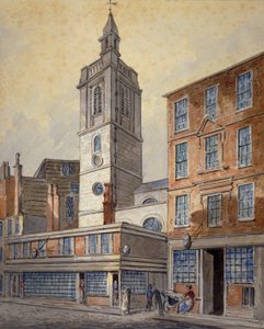 Uitzicht op St Dionis Backchurch, City of London door William Pearson