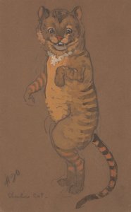Cheshire Cat kostuumontwerp voor Alice in Wonderland, 1915 door William Penhallow Henderson