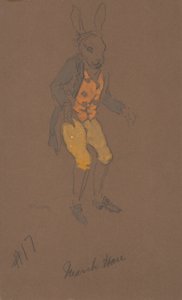 Maartse Haas kostuumontwerp voor Alice in Wonderland door William Penhallow Henderson