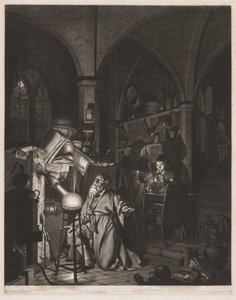 De Alchemist, op Zoek naar de Steen der Wijzen, Ontdekt Fosfor en Bidt voor het Succesvolle Einde van zijn Operatie, zoals het Gebruikelijk was bij de Oude Chemische Astrologen door William Pether