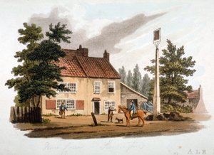The Dun Cow Inn, Kensington, Londen, ca. 1810 door William Pickett
