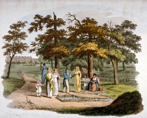 Uitzicht op een drinkput, Hyde Park, Westminster, Londen door William Pickett