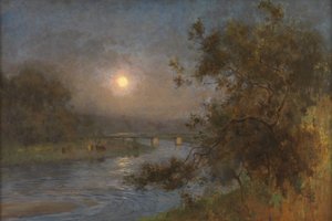 Als de schemering vervaagt onder de maan door William Playfair Dickson
