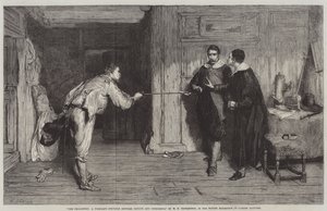 De uitdaging, de strijd van een puritein tussen eer en geweten door William Quiller Orchardson