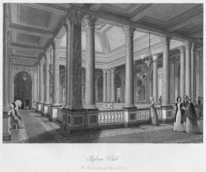 Reform Club. De gangen van de salon