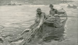 Zalm vangen op de Fraser River, British Columbia door William Rainey