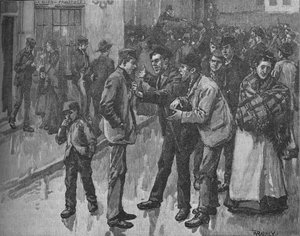 Scène tijdens de staking van Preston, c1890