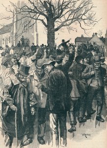 Staking van landbouwarbeiders in Warwickshire: bijeenkomst in Whitnash door William Rainey