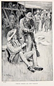Yorke ontmoet een oude vriend, een illustratie uit 