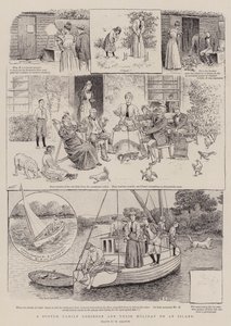 Een Schotse Familie Robinson en hun Vakantie op een Eiland door William Ralston