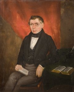 Portret van een zittende man door William Robert Hill