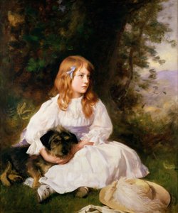 Heather, portret van een meisje door William Robert Symonds