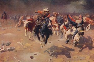 De Stormloop, c1912 door William Robinson Leigh