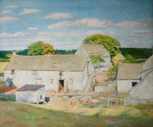 Oakridge Farm - Late zomer door William Rothenstein