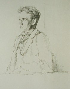 Portret van Hilaire Belloc (1870-1953) door William Rothenstein