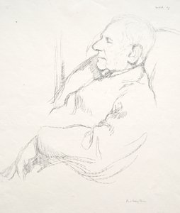 Sir Francis Seymour Haden slapend door William Rothenstein