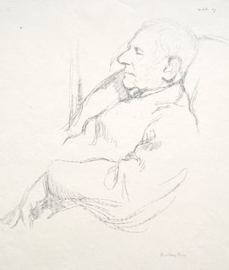 Sir Francis Seymour Haden slaapt, 1897 door William Rothenstein