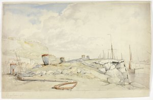 Kust van Scarborough door William Roxby Beverley