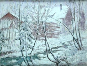 Chalets in de sneeuw