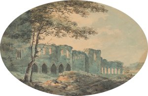 Abdijruïne door William Sawrey Gilpin