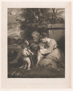Heilige Familie met Johannes de Doper als kind door William Sharp