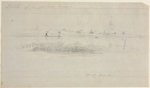 Paling Steken bij Setauket, Long Island, New York door William Sidney Mount