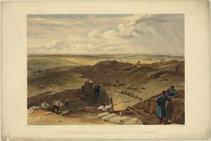 Malakoff redoute, batterij gervais en achterkant van de redan