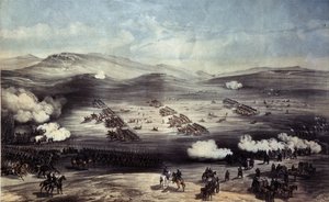 De Slag bij Balaclava op 25 oktober 1854. De Charge van de Lichte Brigade door William Crimea Simpson
