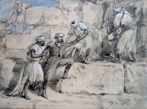 De Keizer van Oostenrijk Beklimt de Grote Piramide, Egypte, 1869