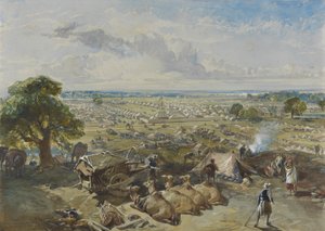 Het kamp van de gouverneur-generaal en opperbevelhebber in Jalandhar, 1 februari 1860