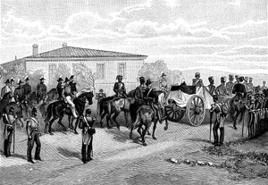 De begrafenis van Lord Raglan nabij Sebastopol, Krim, Rusland, 1855 door William Crimea Simpson