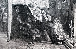 Een ouder echtpaar. Door William Small, een Engelse illustrator. 1880 (gravure) door William Small