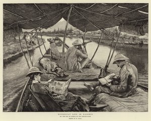 Woonbootleven in Kasjmir door William Small