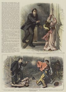 Illustratie voor Een episode van West Woodlands, door Bret Harte door William Small
