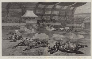 Het militaire toernooi in de Agricultural Hall, de Vijftiende (King