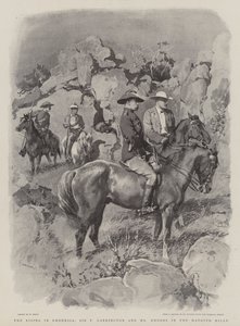 De opstand in Rhodesië, Sir F Carrington en Mr Rhodes in de Matoppo-heuvels