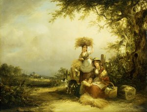 De arenleesters - Shirley, Hants door William Snr. Shayer