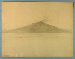 Studie van de Vesuvius vanuit Sorrento, Italië