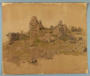Studie van landschap door William Stanley Haseltine