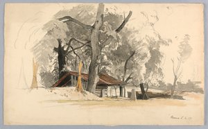 Studie van landschap, Baveno, Lago Maggiore, Italië