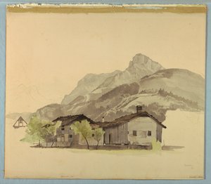 Studie van Landschap, Brunnen, Zwitserland