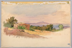 Studie van Landschap, Sorrento door William Stanley Haseltine