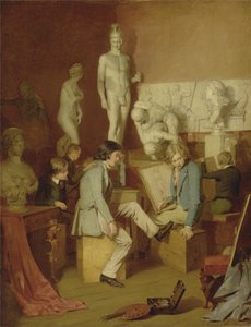 Interieur van een academie: De critici door William Stewart
