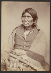 Comanche opperhoofd te paard [Tuh-huh-yet, Nau-qua-hip, Kampioen ruiter] door William Stinson Soule