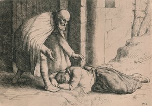 Barmhartigheid valt flauw voor de poort, ca. 1916