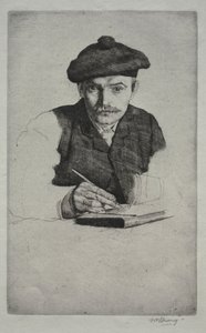 Zelfportret, 1885 door William Strang