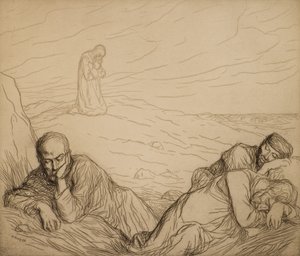 De doodsangst in de tuin door William Strang