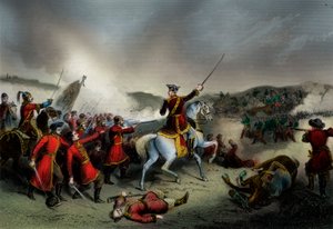 Slag bij Pultowa, Grote Noordelijke Oorlog (prent) door William T. Hulland
