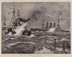 De Marine Manoeuvres, H.M.S. Benbow in een Zware Zee